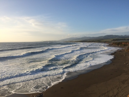 Big storm surf above Cambria.