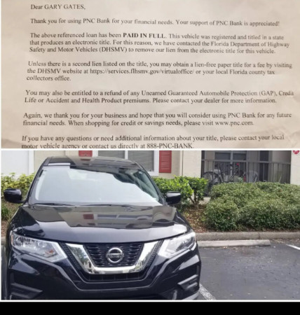 2018 nissan rogue car paid off early.