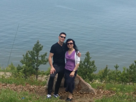 Lixin and me  Lake Erie ? Cleveland MAY  2015