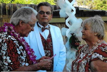 Our 50th Anniversary, we reaffirmed our vows.