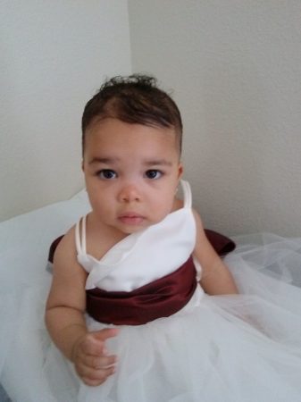 Melody in her Christening dress