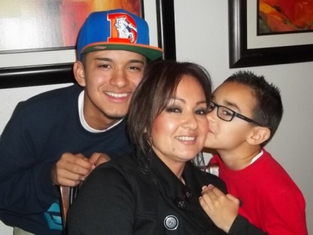 Mom with our two boys...Joshua and Matthew