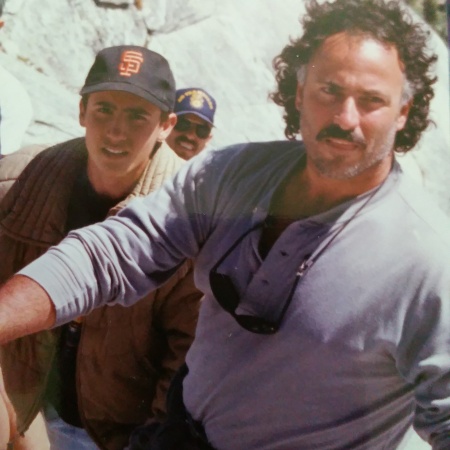 Cable climb Half Dome with youngest son. 1987