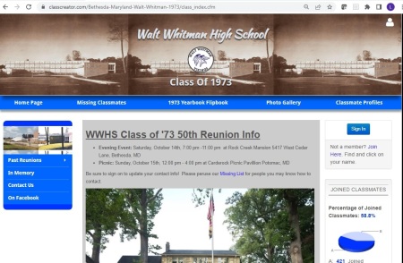 '73 50th Reunion Plans