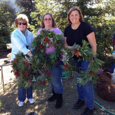 Wreath making...me in light blue