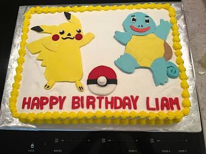 Liam's Pokemon cake I made