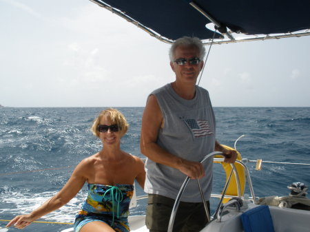 Sailing off St. Thomas, USVI