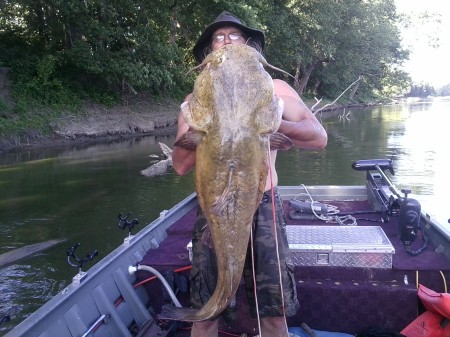 My best catfish of the year...65lb. barehanded