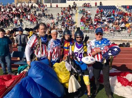 All American Skydiving Team at the MS Bowl
