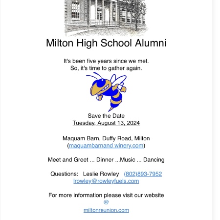 Milton High School Reunion