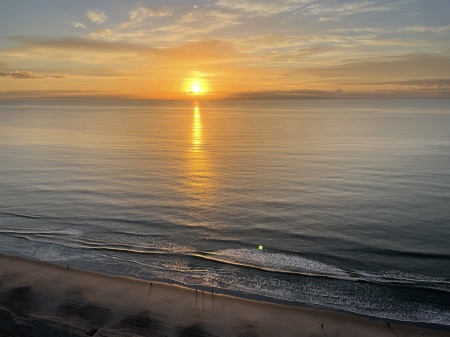 Coffee at sunrise. Myrtle Beach.