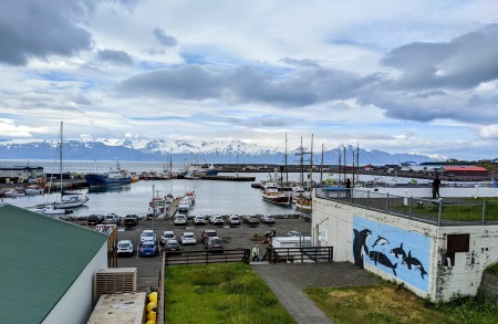Harbor in Husavik Iceland