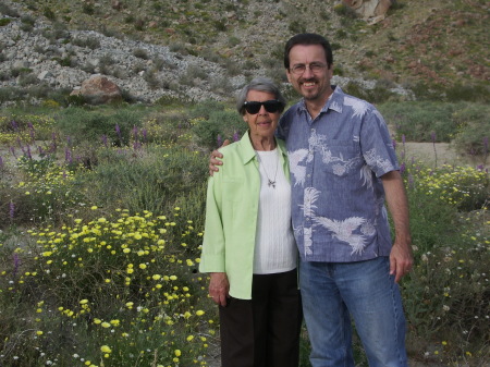Mom & I at Anzo Borrego Desert, Spring of 2010