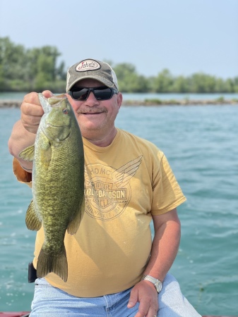Smallie Fishing the Detroit River in Michigan