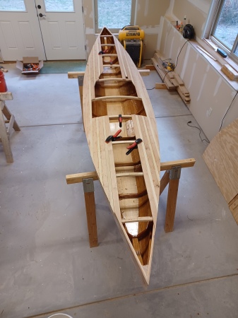 Progress on a new kayak