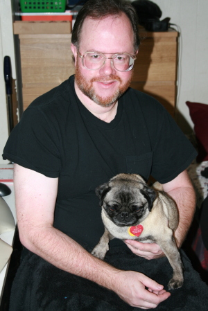 Me and one of my pugs, Demona