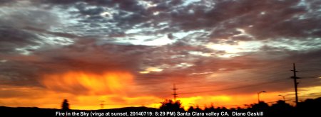 Fire in the Sky, Santa Clara Valley California