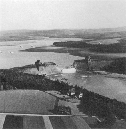 Mohne dam breached in 1943 by the Dam Busters