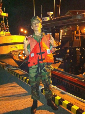 my youngest Travis on patrol with USCG in OCMD.Sea Cadet training