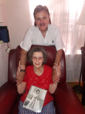 With precious 95-year-old friend, Opal Shouldi