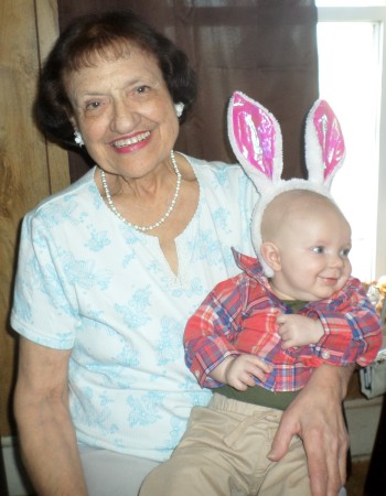 my mom and our 1st grandchild easter 2016