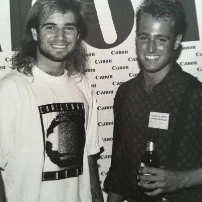 My son and Andre Agassi.