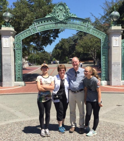 Gr. daughters Stella & Fiona with Sue & Tom 