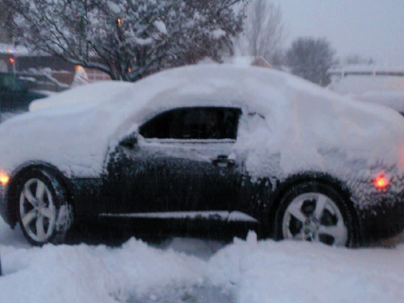 Love digging out in the winter morning snow!