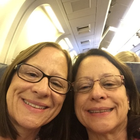 Judy and I on plane to Maui