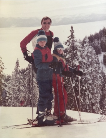 My daughters and I, Incline Tahoe, 1981.  
