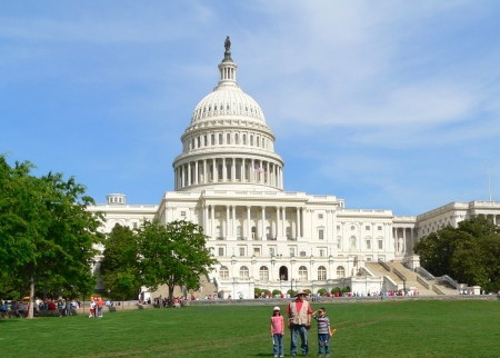 US Capitol with the kids