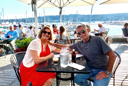 My sister Sue and me in Poulsbo 2022.