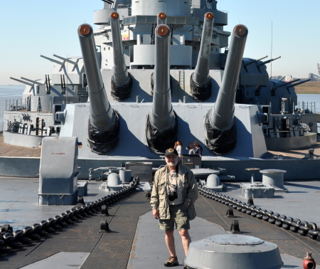Me on the battleship USS Alabama in Mobile, AL