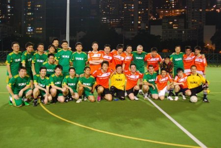 Post game photo-Hong Kong company soccer team
