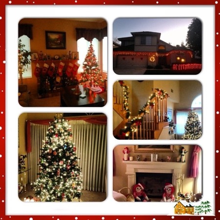 Our cozy home decorated for Christmas 2013