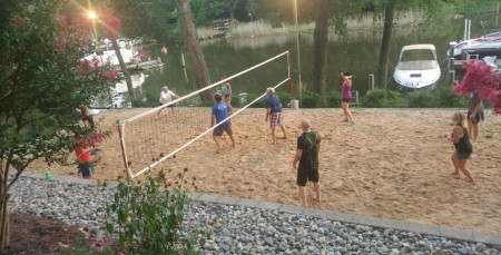 Thursday evening v-ball under the lights