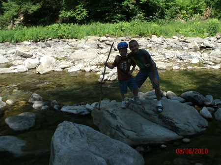 On the Loyalsock creek in Forksville, while camping at the Cabins