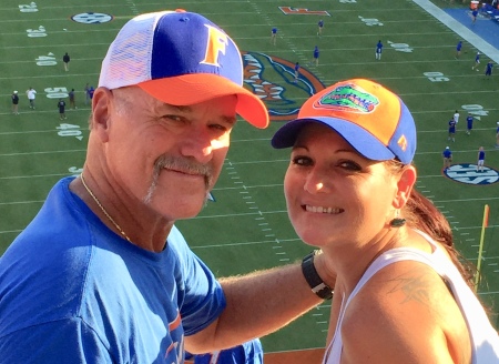 My wife Lisa and I at a game, GO GATORS!