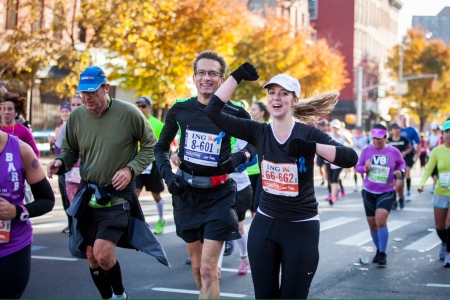 Father-daughter bonding in the NYC Marathon 2013