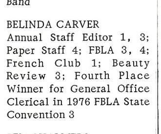 Belinda Carver's Classmates profile album