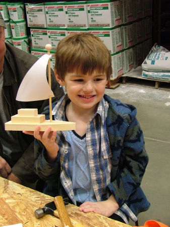 Andrew built a sailboat at Lowes, 12-09