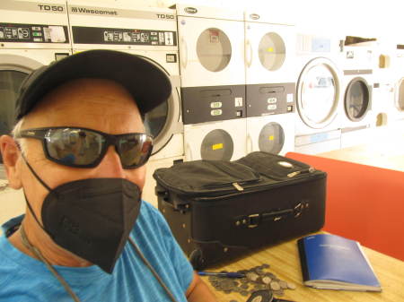 Rare sight of Masked Man doing laundry