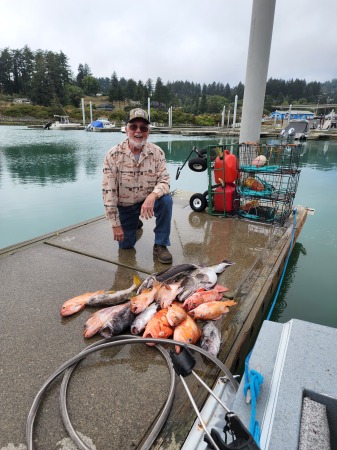 Rock fish and ling cod in Brookings, Oregon