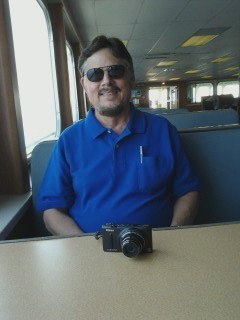 My husband, Steve, on Seattle Ferry 2014