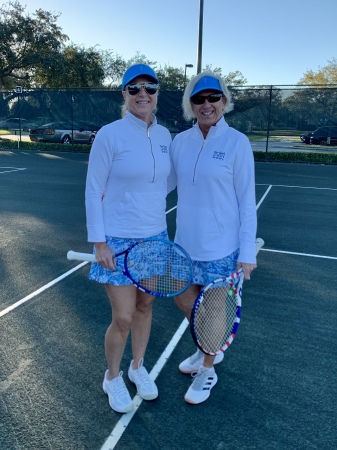 Kim and Kay at a tennis tournament in Vero !