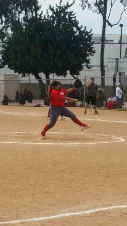 my daughter pitching