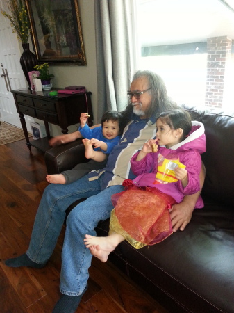 Walter with the grandkids
