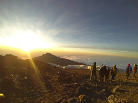 Near the top of Kilimanjaro 