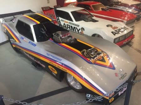 Funny Cars on Display at Pomona NHRA Museum