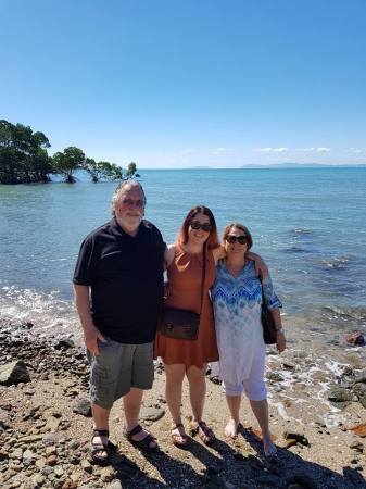 with wife & daughter